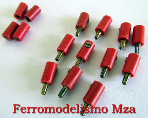 Para Märklin - 15 Fichas De Conexión O Pines - Rojo