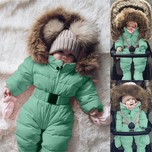 Mono Mameluco Infantil De Invierno Mono Con Capucha Wa 0132
