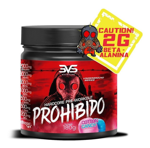 Prohibido Pré Treino 180g 3vs Nutrition - Com Beta Alanina