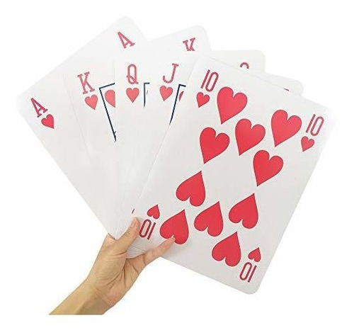 Juego De Cartas - Yuanhe 8x11 Inch Super Jumbo Playing Cards
