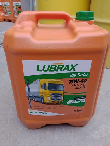 Imagen 3 de 3 de Lubrax Top Turbo 15w40 X 20 Litros