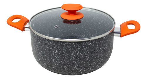 Olla 24 Cm Antiadherente Stone 360° Tapa Vidrio Lamex 6622-4