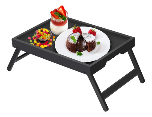 Artmeer Mesa De Cama Con Patas Plegables, Desayuno De Bamb E