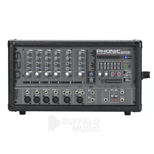 Phonic Power620plus Mixer Consola Potenciada 6ch 200w Envio 