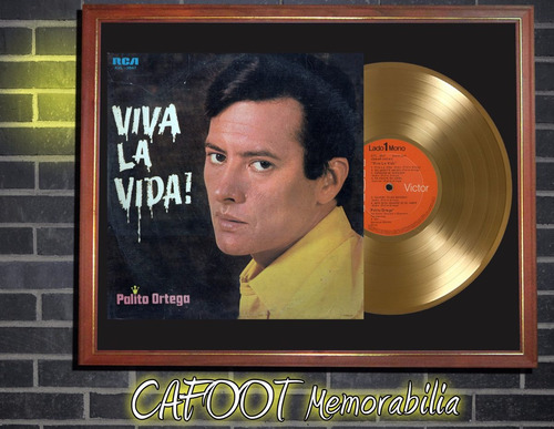 Palito Ortega Viva La Vida Tapa Lp Y Disco Oro Enmarcado