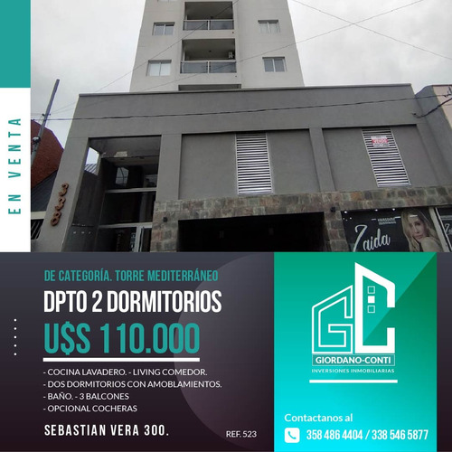 En Venta Departamento De 2 Dormitorio