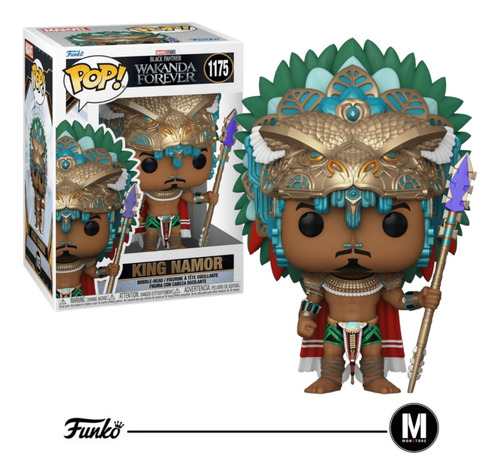 Figura De Accion Rey Namor 1175 Pantera Negra: Wakanda Forever Marvel Funko Pop