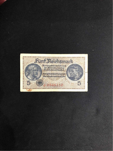 Imagen 2 de 4 de Alemania - Periodo De Guerra - 5 Marcos - Año 1940 - 1945