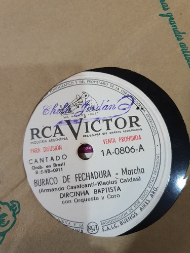 Disco De Pasta-lote 5 Rca Victor-549-los Temas En Las Fotos