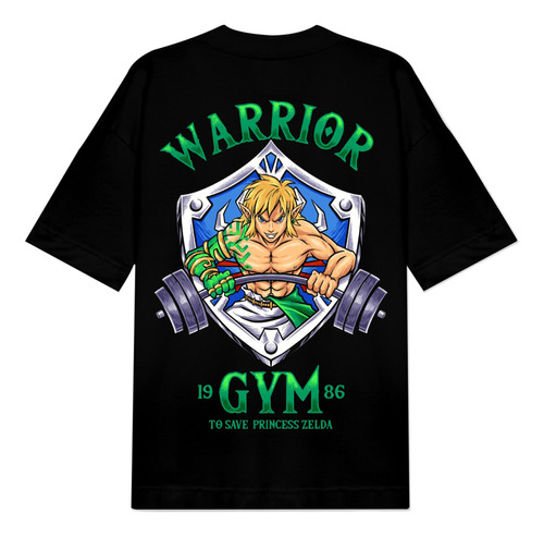 Camiseta Gym Oversize Zelda Warrior Gym Link Personalizado