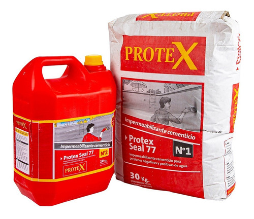 2 Juegos Protex Seal 77 Impermeabilizante 40 Kg + Pinceleta