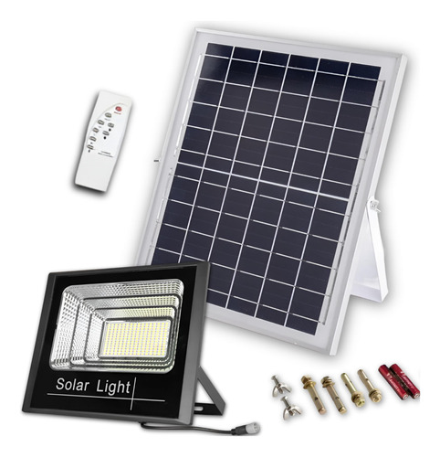 Foco Solar Exterior 40w Con Panel Solar Hd + Control Remoto