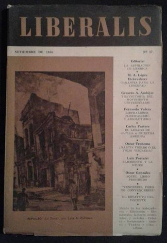 Revista Liberalis Setiembre De 1956 Nº 37