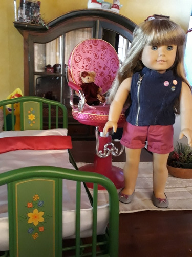 Linda Muñeca American Girl Original +:silla + Cama