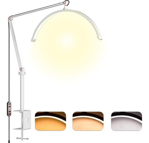 Luminária Led Ring Light Meia Lua Extensão Cilios Estética