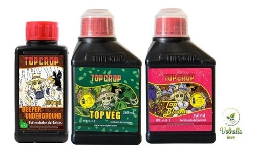 Tri Pack Top Crop Deeper 100ml, Veg Y Bloom 250m Valhalla