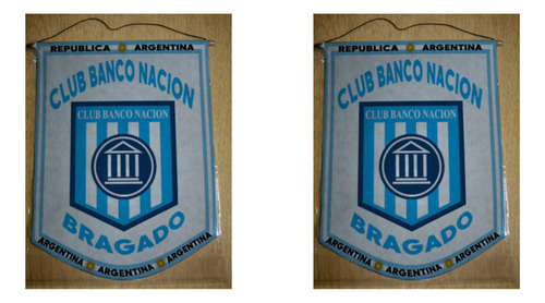 Banderin Mediano 27cm Club Banco Nacion Bragado