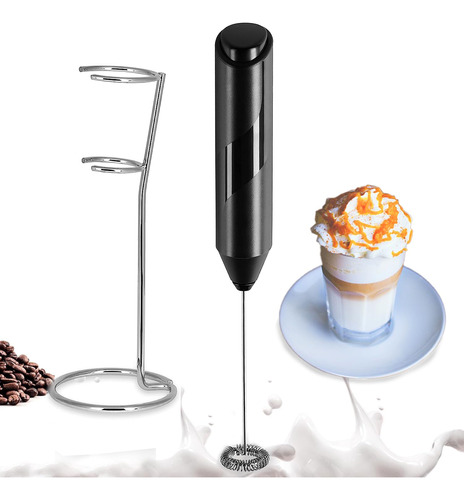 Electric Milk Frother Handheld With Stainless Steel Stand, .