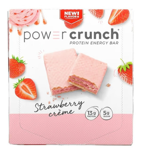 Power Crunch Bar Strawberry Creme 12 Bars/40g