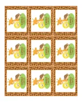 Comprar Kit Candy Bar Animalitos Selva Stickers Para Candy Bar