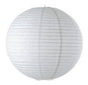 Imagen 2 de 4 de 10 Pantalla Lampara China Blanca De Papel 30 Cm