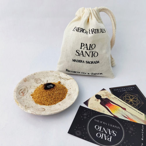 Imagen 3 de 3 de Palo Santo De Perú 50gr En Polvo Con Morral De Manta