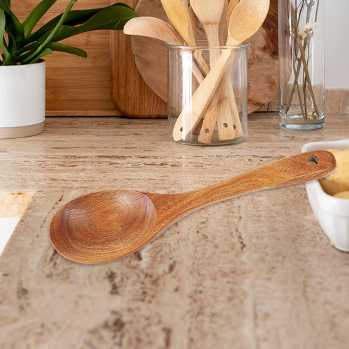 Elegante Juego De Utensilios De Comedor De Madera Cuchara
