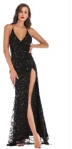 Comprar Vestido De Fiesta Noche Con Brillo Lentejuelas Tajo 620