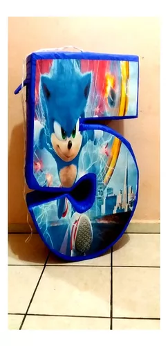 Piñata de sonic para niños y niñas fiesta de cumpleaños 