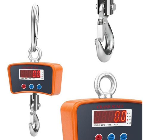 Balanza Báscula 1000kg Colgantes Comercial 220v Recargable Naranja