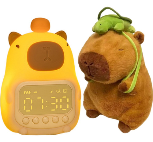 Bonito Despertador Con Forma De Capibara, Juguete De Peluche