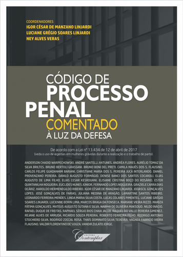 Código De Processo Penal Comentado, De Igor César De Manzano Linjardi. Editora Contemplar Em Português