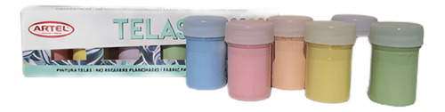 Frascos Pintura Para Tela Pastel 6 Unidades