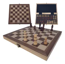 Comprar Ajedrez Profesional 29 X 29 Cm De Madera Incrustada Magnético (casillas No Pintadas ) Con Fichas De Madera Con Imán, Calidad Profesional En Caja Compartimentada Para Fichas Con Recorte De Goma Eva