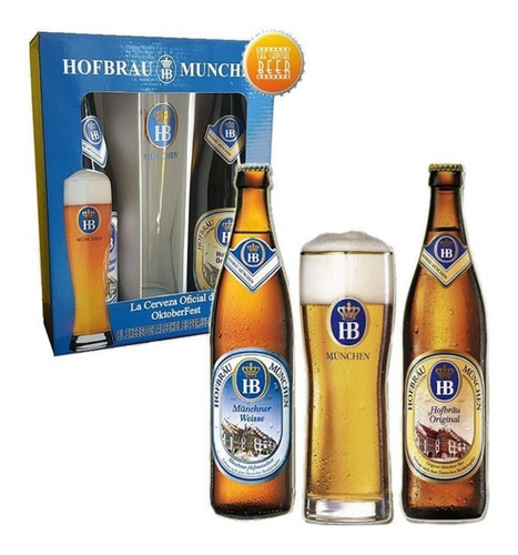 Cerveza Estuche Hofbrau 2 Cervezas + Cop - mL a $26