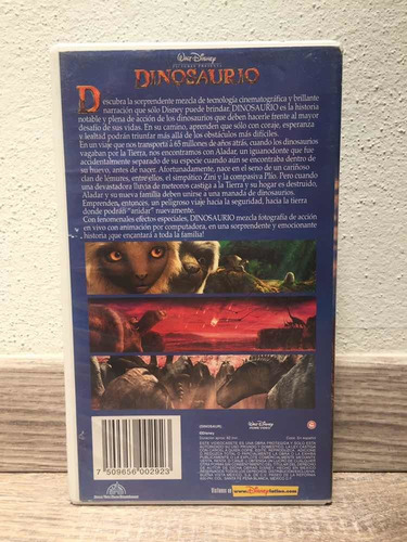 Película: Dinosaurios, Doblada En Español Latino (vhs) (Usado)