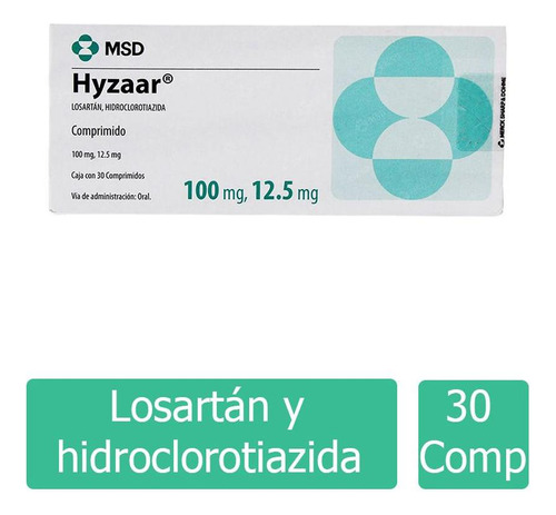 Hyzaar 100/ 12.5 Mg Caja Con 30 Comprimidos