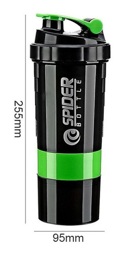 Imagen 2 de 8 de Botella Shaker Mezcladora Vaso Deportivo Porta Proteína