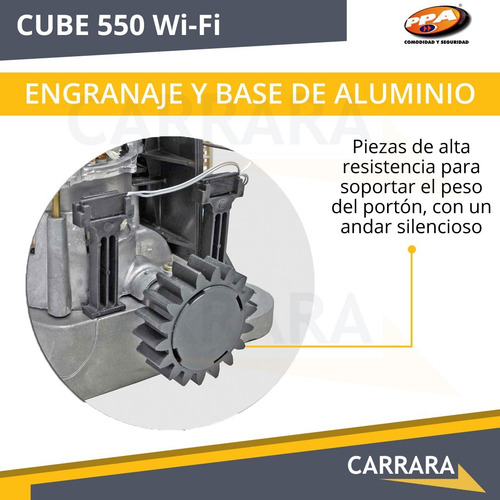 Imagen 5 de 8 de Kit Motor Wifi Corredizo Automático Cube 550kg Ppa Portón