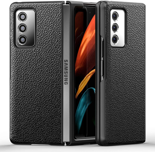 Capa Capinha Galaxy Z Fold 2 7.6  Leather Luxo Case Impacto