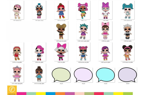 4 Siluetas Lol Muñeca Surprise Telgopor Cumples Candy Bar