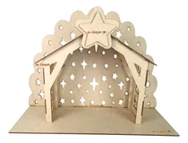 Comprar Casa Nacimiento Navideño Mod4 Estrellas Sin Armar Mdf3mm 1pz
