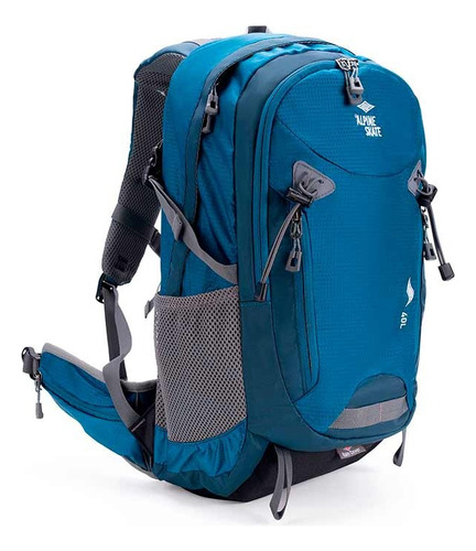 Mochila Camping Alpine Skate Trekking Outdoor Cobertor 40l Color 27232 Turquesa Diseño de la tela Liso