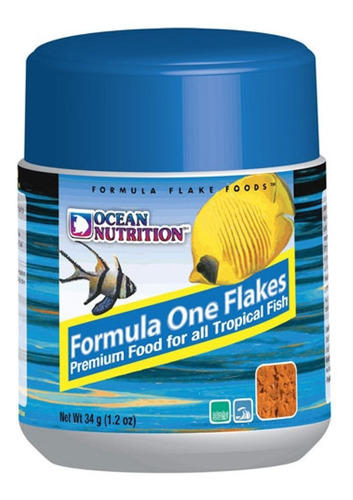 Imagen 1 de 6 de Alimento En Escamas Ocean Nutrition Formula One Flake 34 Gramos Para Peces 