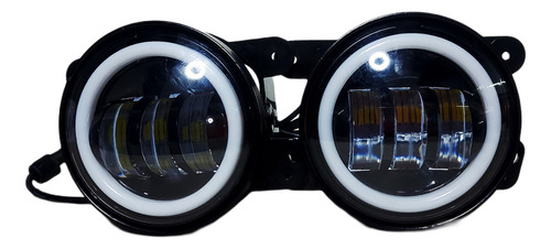 Faro Led Neblinero 4 Pulgadas Redondo C/ Ojo/ángel Rgb (par)