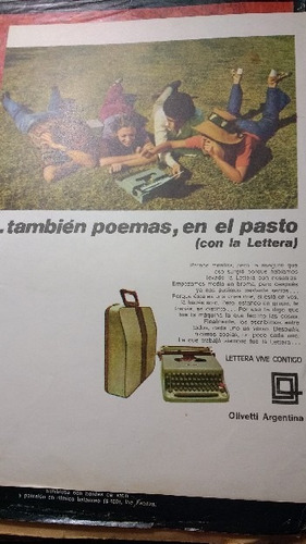 Publicidad De Olivetti Maquina De Escribir Portatil Vintage