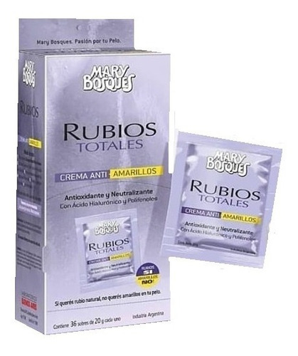 Rubios Totales Mary Bosques Caja De 36 Sobres X 20g