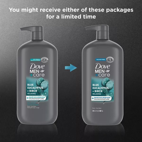 Jabon Liquido Dove Men+care Men+care Blue Eucalyptus 887 Ml