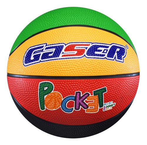 Balón Basketball Gaser Pocket Multicolor Hule No. 3 Color Multi