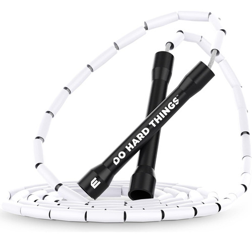 Elite Jumps - Cuerda Do Hard Things Con Cuentas Color Blanco Y Negro